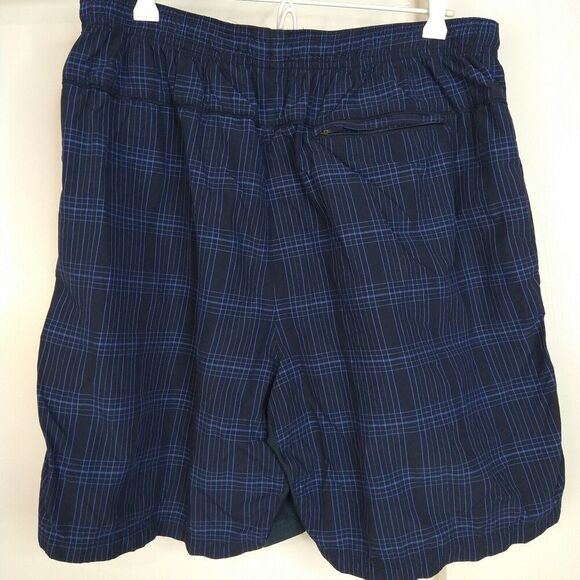 Nike Lightweight Check Swim Shorts Men's Size XXL Blue Embroidered logos - Picture 3 of 10